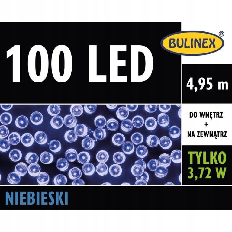 Lampki choinkowe Bulinex 100l niebieskie 13-116