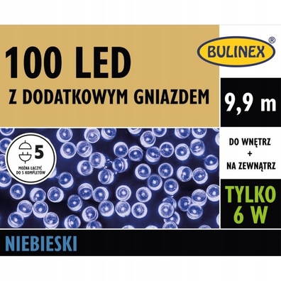 BULINEX LAMPKI LED 100L NIEBIESKI 13-106 D/G