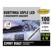 BULINEX KURTYNA SOPLE LED 100L D/G ZIMNY BIAŁY kabel przeźroczysty