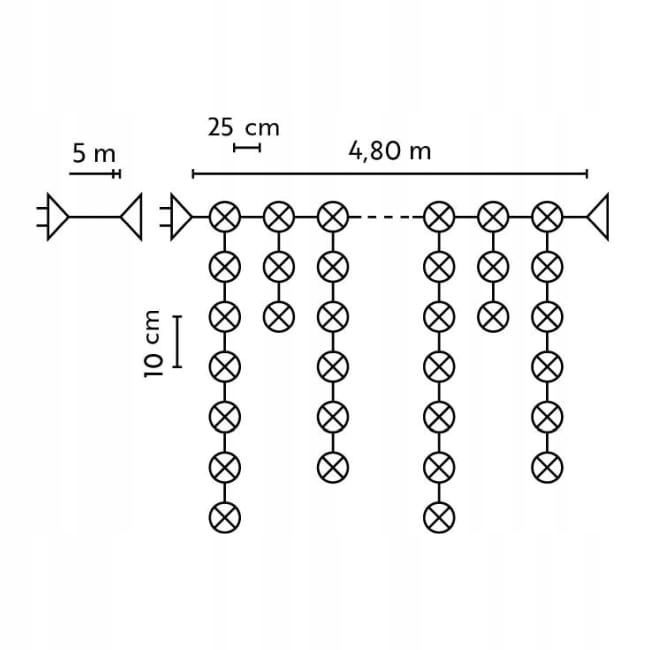 BULINEX KURTYNA SOPLE LED 100L D/G ZIMNY BIAŁY kabel przeźroczysty (4)