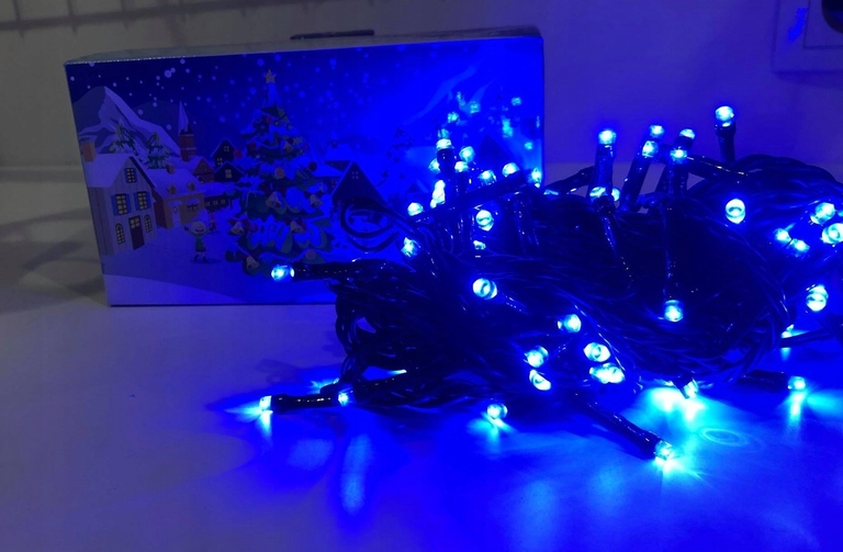 LAMPKI choinkowe LED NIEBIESKIE LINEAR 100L