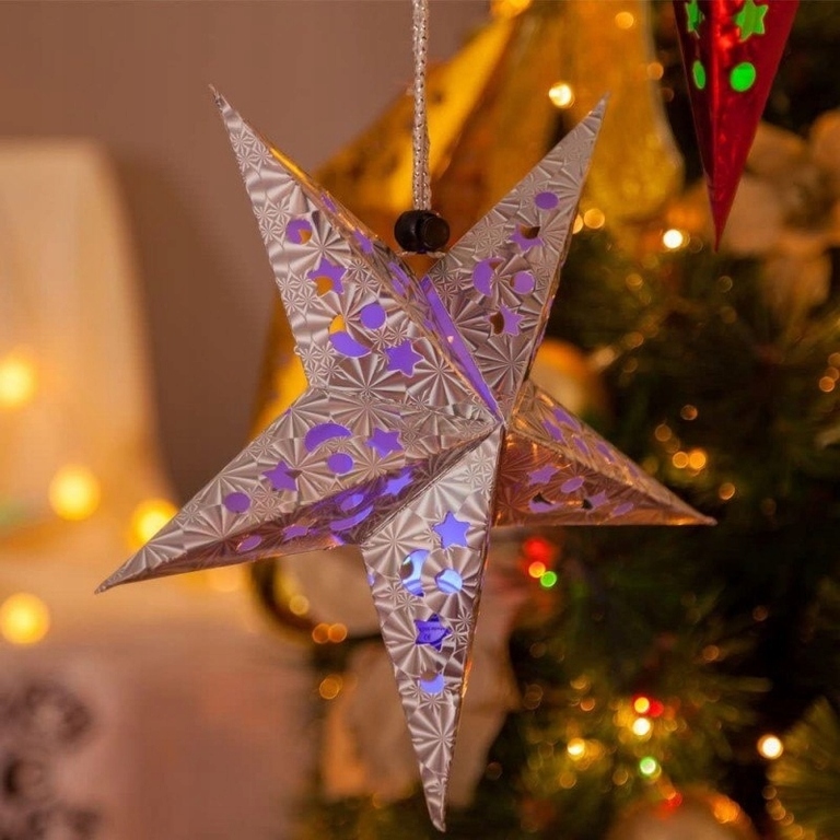 DUŻA GWIAZDA PAPIEROWA ŚWIĄTECZNA 30cm WITRAŻ 3D (4)
