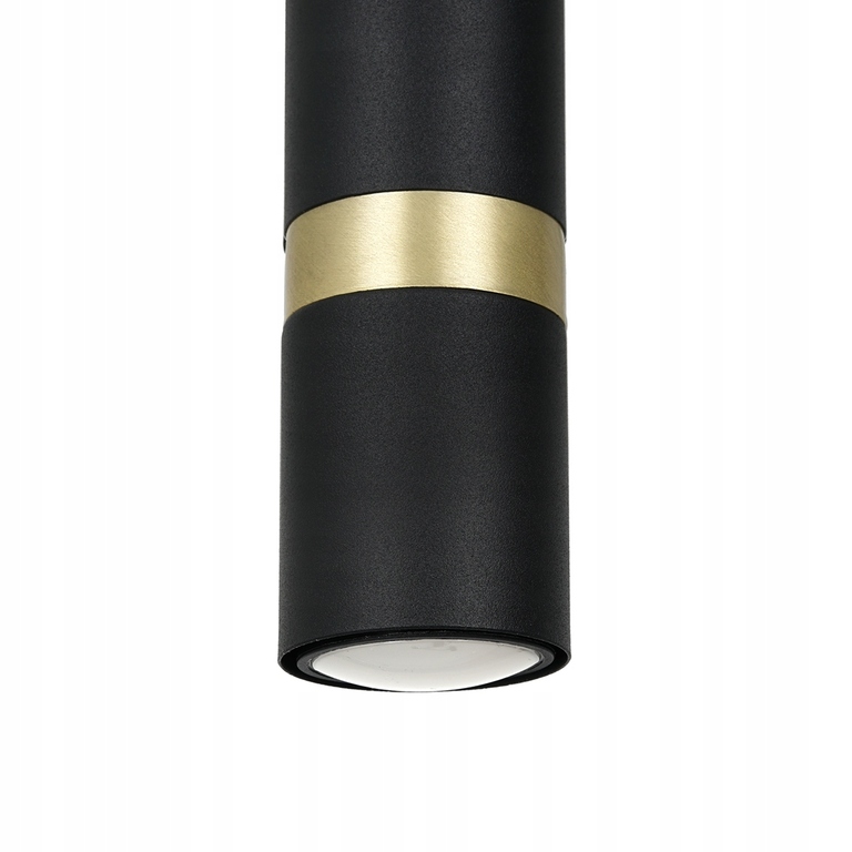 Lampa wisząca Milagro JOKER zwis czarny ze złotym regulowana tuba (2)