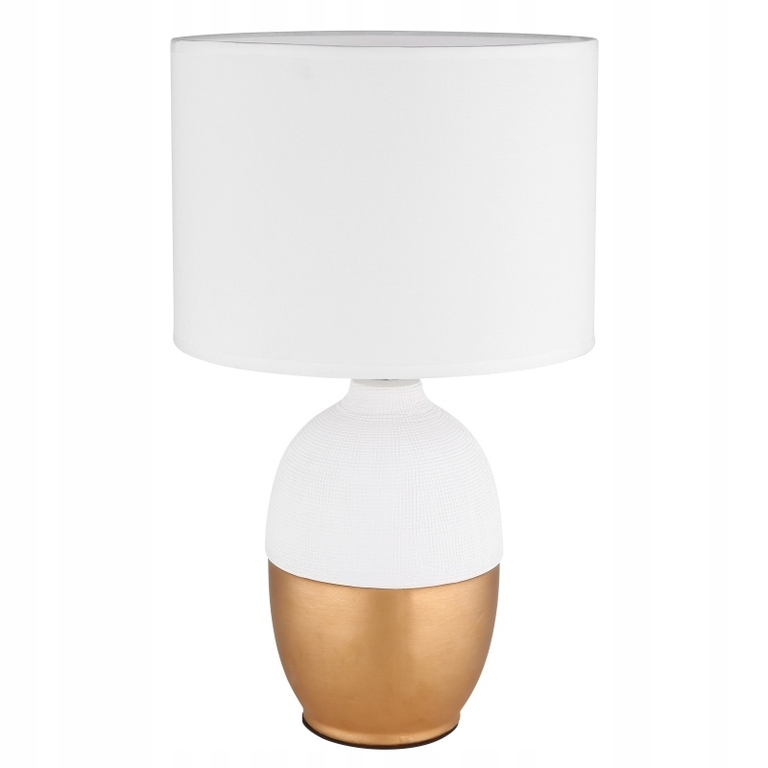 Lampa stołowa VALENTINO biało-złota 43cm (1)