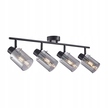 Lampa sufitowa spot reflektor listwa KLOSZE DYMIONE SZKLANE Sardo czarna (1)