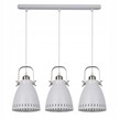 Lampa wisząca Italux FRANKLIN listwa E27 metal industrialne retro biała