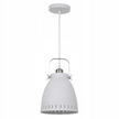 Lampa wisząca zwis Franklin pojedyncza biała metal industrialne retro (2)
