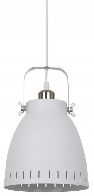 Lampa wisząca zwis Franklin pojedyncza biała metal industrialne retro (1)