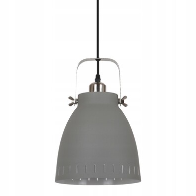Lampa wisząca zwis Franklin pojedyncza szara metal industrialne retro