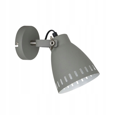Kinkiet lampa ścienna Franklin szara metal industrialne retro
