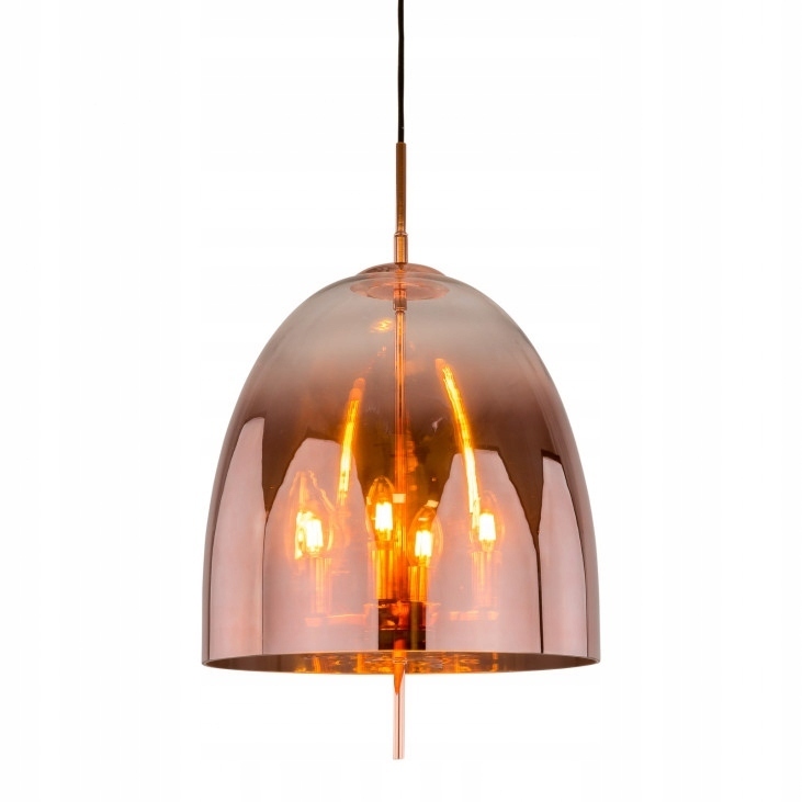 Lampa wisząca Italux Alan zwis Alan miedziana szkło (4)