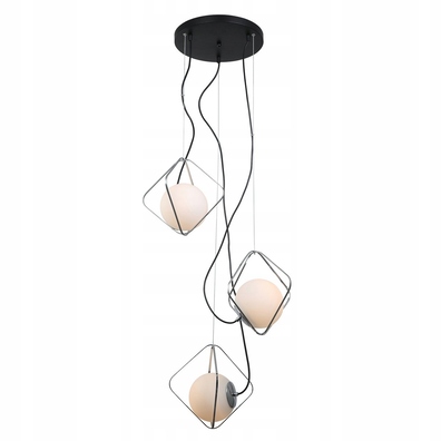 Lampa wisząca zwisy żyrandol regulowana Canto białe klosze nowoczesna