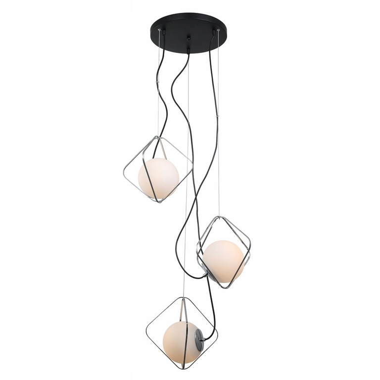 Lampa wisząca zwisy żyrandol regulowana Canto białe klosze nowoczesna (1)