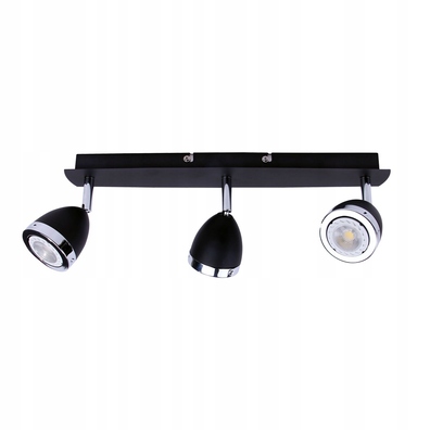 Lampa sufitowa spot reflektor listwa czarna Calasa 3