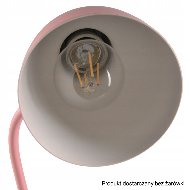 Lampka biurkowa MIMI różowa regulacja na żarówke E27 (4)