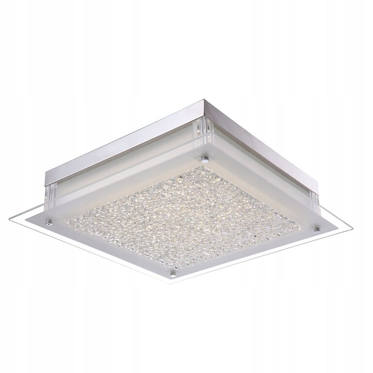 Plafon kwadratowy Vetti Italux 45x45 cm kryształki LED szkło 20W neutralny (1)
