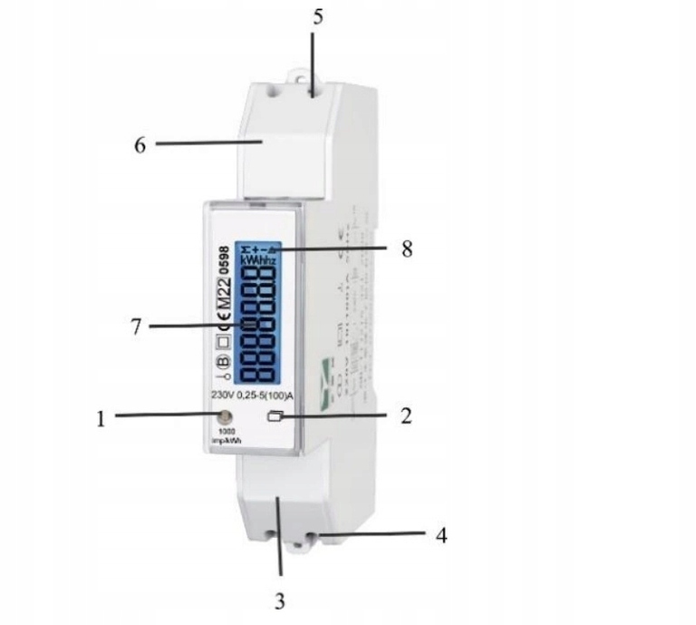 Orno 1Fazowy Licznik Energii Elektrycznej 100A MID (3)