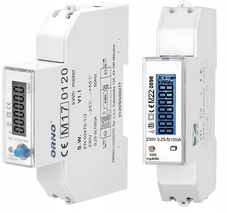 Orno 1Fazowy Licznik Energii Elektrycznej 100A MID (1)