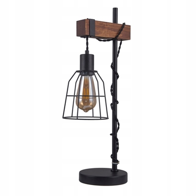 Lampka biurkowa Italux Reda stal drewno
