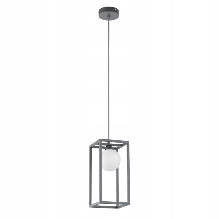 Lampa wisząca Italux Daisy G9 zwis szary stop metali klosz (3)