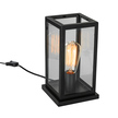 Lampa stołowa Italux Laverno czarny metal szkło RETRO