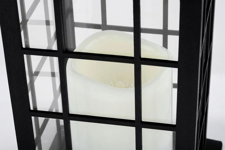 Lampa wisząca latarnia solarna czarna 32cm (2)