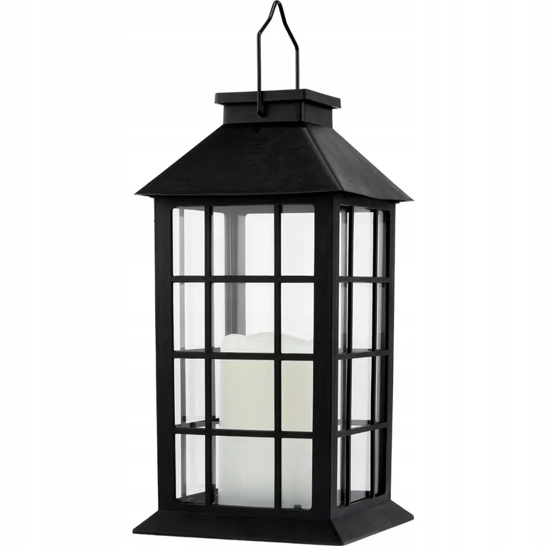 Lampa wisząca latarnia solarna czarna 32cm (7)