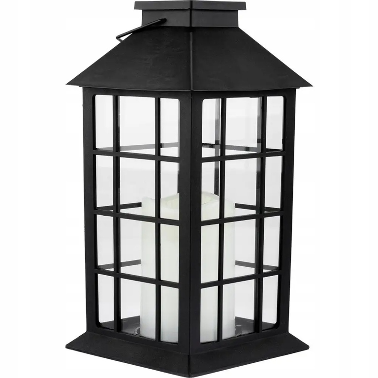 Lampa wisząca latarnia solarna czarna 32cm (5)