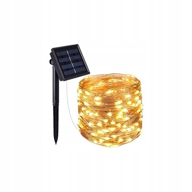 Girlanda LED solarna 100 led 1190cm linka druciki