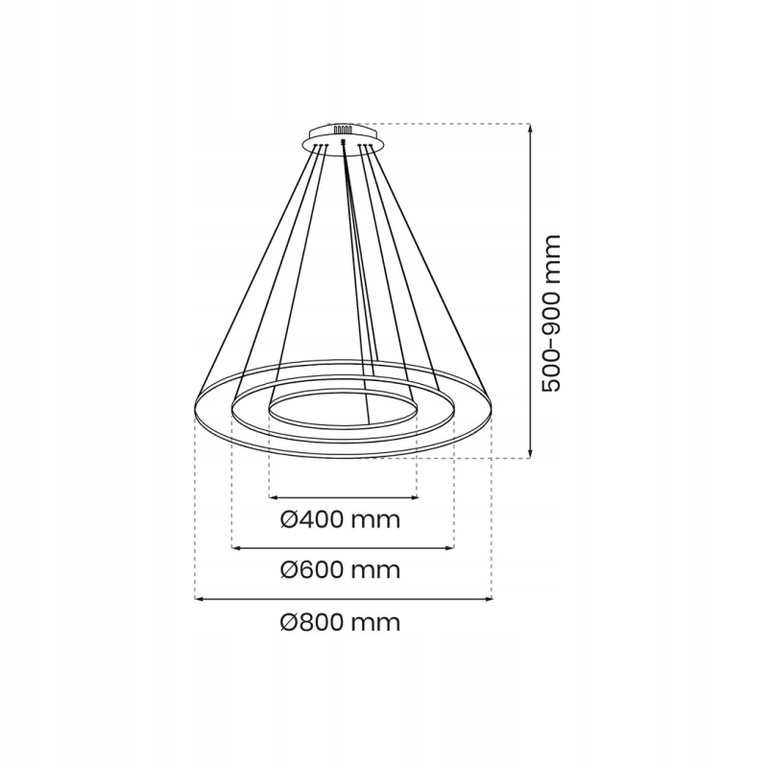 Lampa wisząca Rotonda LED 93w czarna (7)