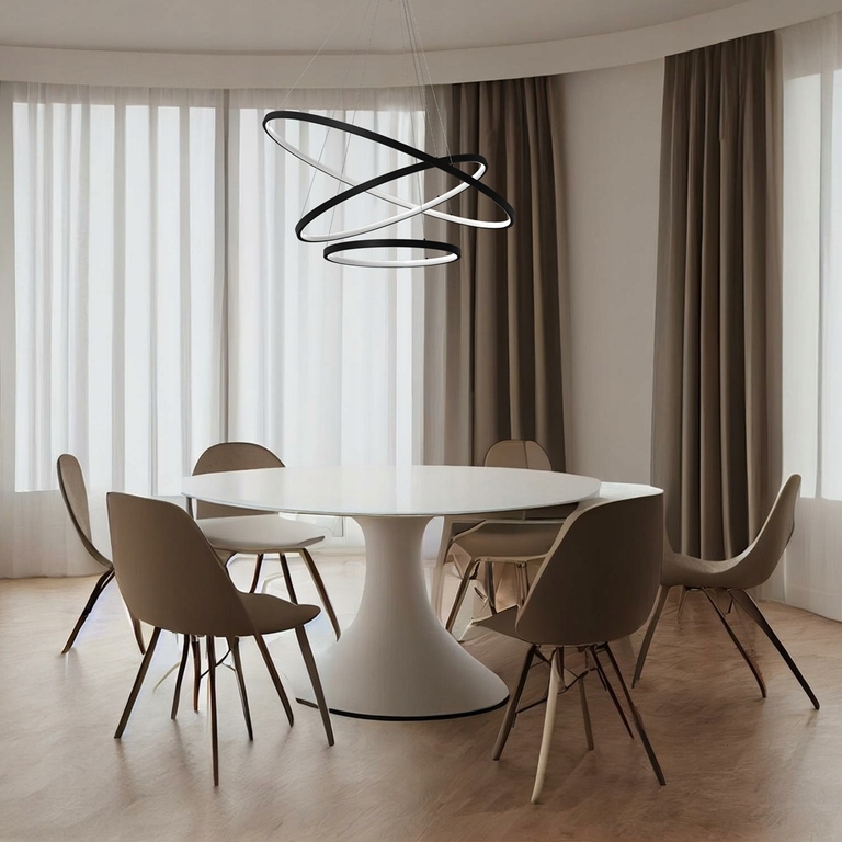 Lampa wisząca Rotonda LED 93w czarna (5)