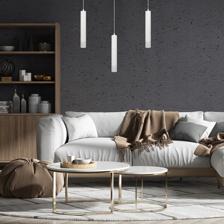 Lampa wisząca tuba biała TUBI GU10 (5)