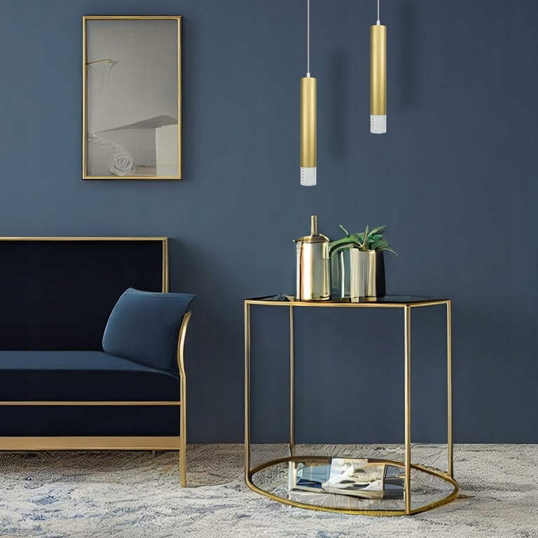 Lampa wisząca TUBI GOLD 1xGU10 złota (5)