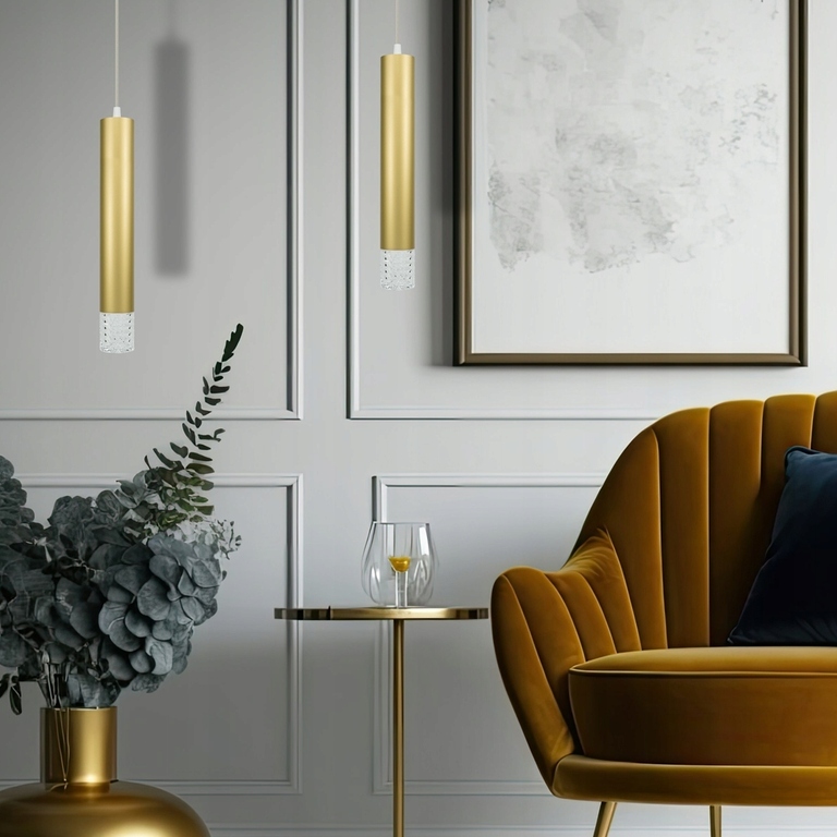 Lampa wisząca TUBI GOLD 1xGU10 złota (3)