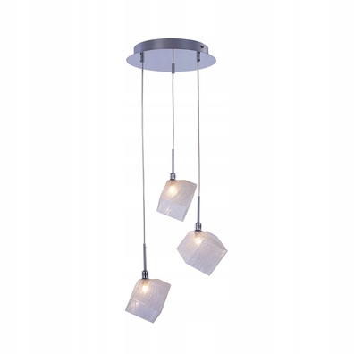 Lampa wisząca Italux Zen G9 żyrandol chrom koło