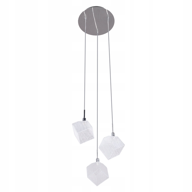 Lampa wisząca Italux Zen G9 żyrandol chrom koło (2)