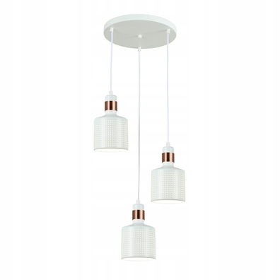 Lampa wisząca RESTENZA żyrandol zwisy biała