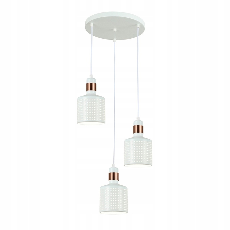 Lampa wisząca RESTENZA żyrandol zwisy biała