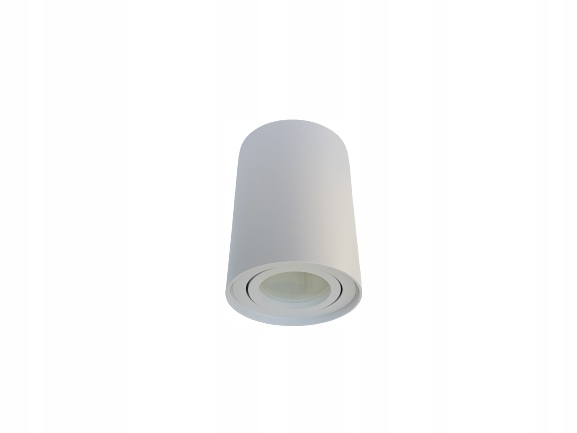 Lampa sufitowa tuba Corona okrągła ruchoma biała (3)