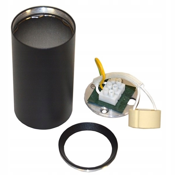 Lampa MINI TUBA NATYNKOWA 55x100 czarna GU10 stała (2)