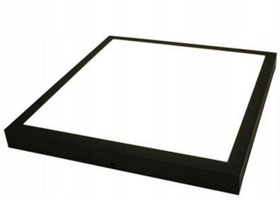 Plafon kwadrat PANEL CHRIS CZARNY 40X40 natynk 30W