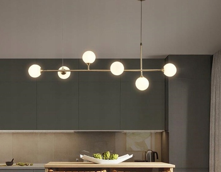 Lampa wisząca Krislamp VERONA E27 ZŁOTA KULE (5)