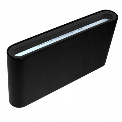 Kinkiet ogrodowy elewacyjny LED FLOW 2x6W CZARNA