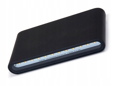 Kinkiet ogrodowy elewacyjny LED FLOW 2x6W CZARNA