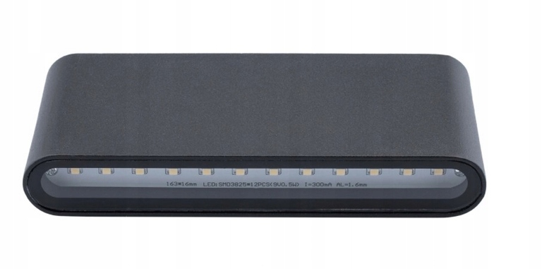 Kinkiet ogrodowy elewacyjny LED FLOW 6W CZARNA (2)