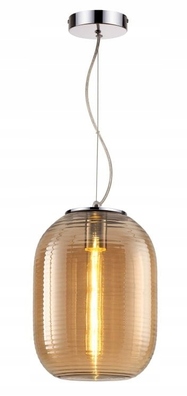 Lampa wisząca Reality E27 EMILY amber szkło