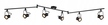 Reflektor sufitowy lampa FIJI 6xGU10 czarna