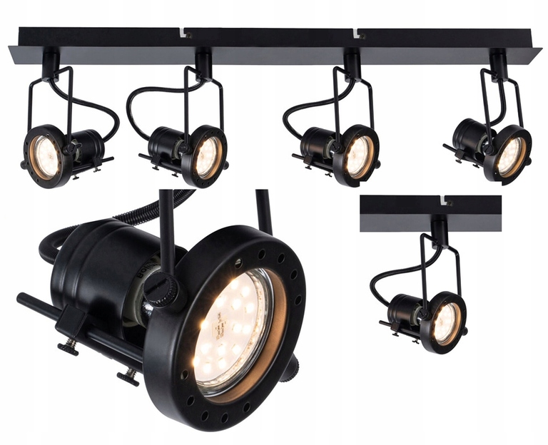 Reflektor sufitowy lampa FIJI 4xGU10 czarna (3)
