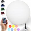 LAMPA LED OGRODOWA KULA RGB 30cm biała solarna