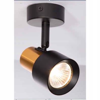 Kinkiet GU10 LED Katia ruchomy x1 czarno-złoty